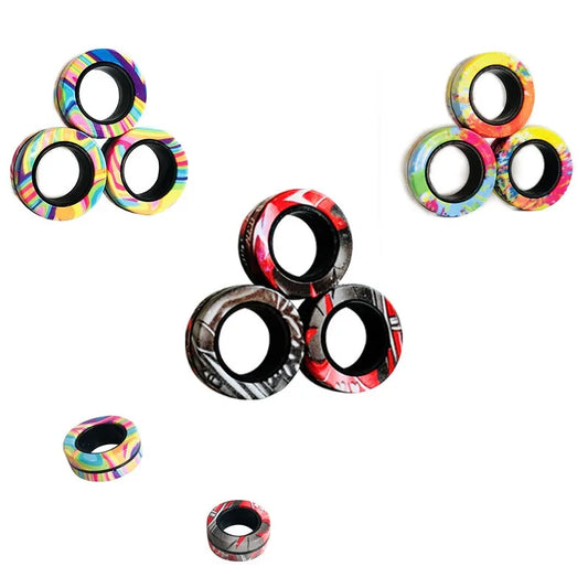 3pcs Magnetic Fidget Rings