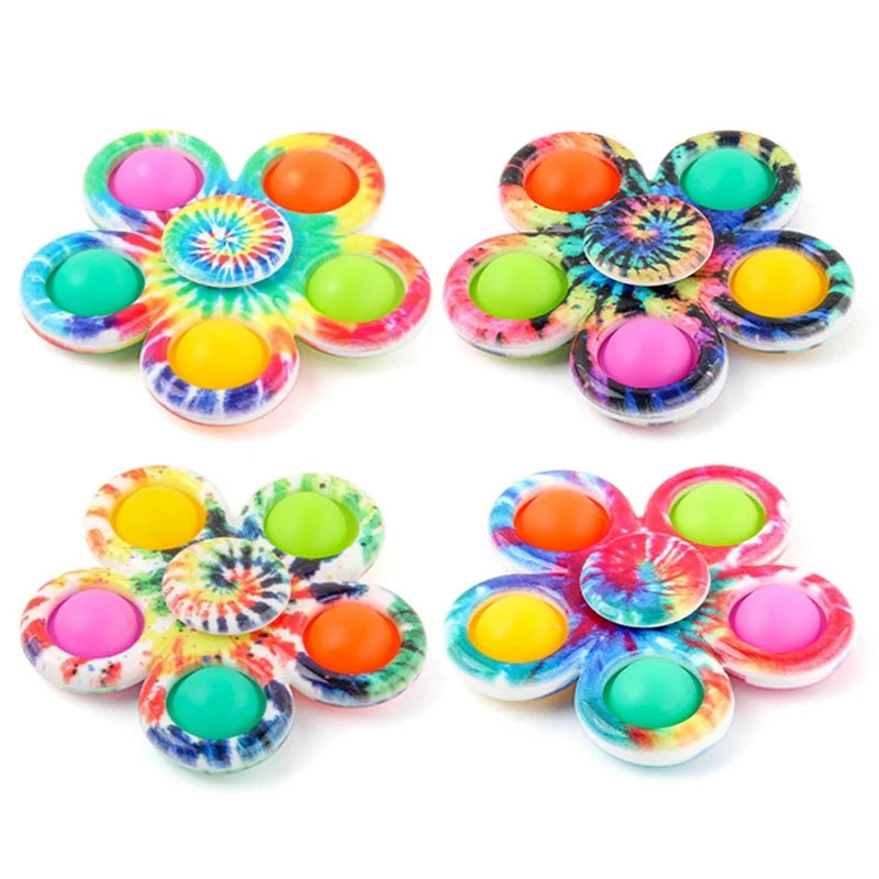 3Pcs Rainbow Fidget Spinner Push