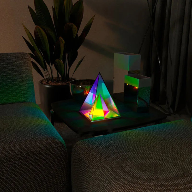 3D Pyramid Water Cube Desk Lamp