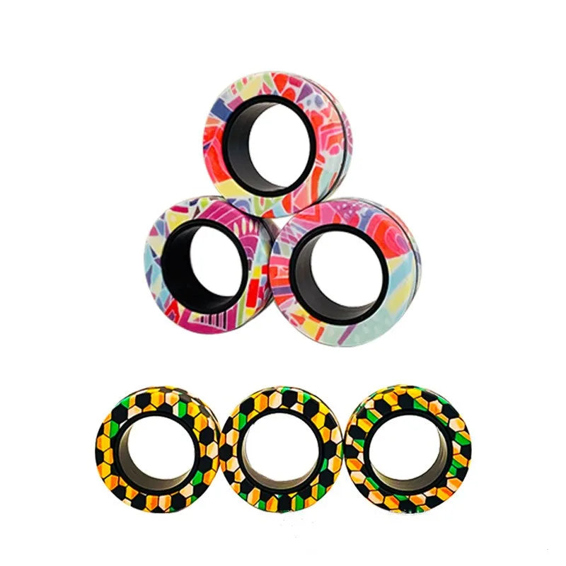 3pcs Magnetic Fidget Rings