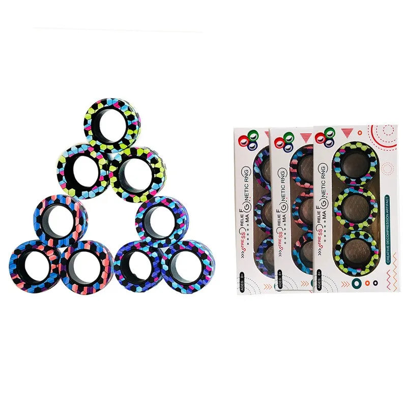 3pcs Magnetic Fidget Rings