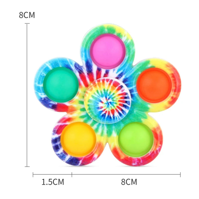 3Pcs Rainbow Fidget Spinner Push