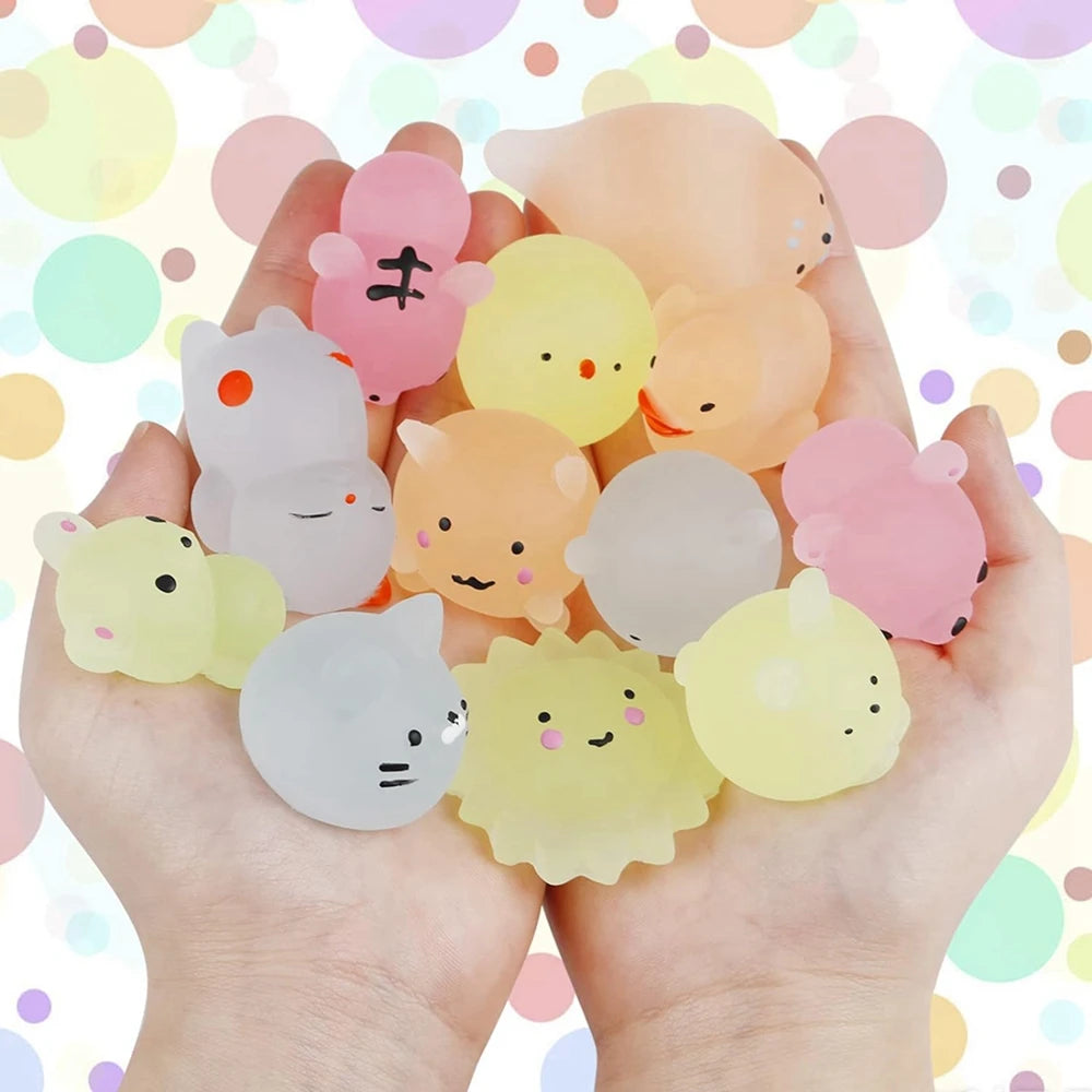 12/36PCS Kawaii Animal Glow Squishies