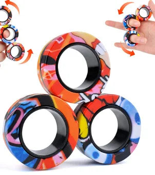 3pcs Magnetic Fidget Rings