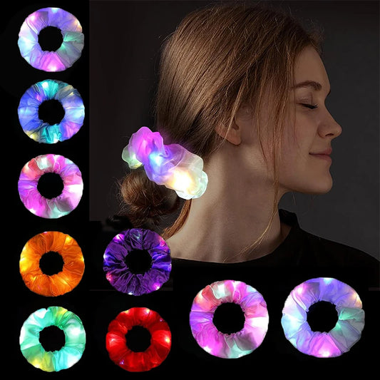 1/10 Pcs LED Luminous Scrunchies