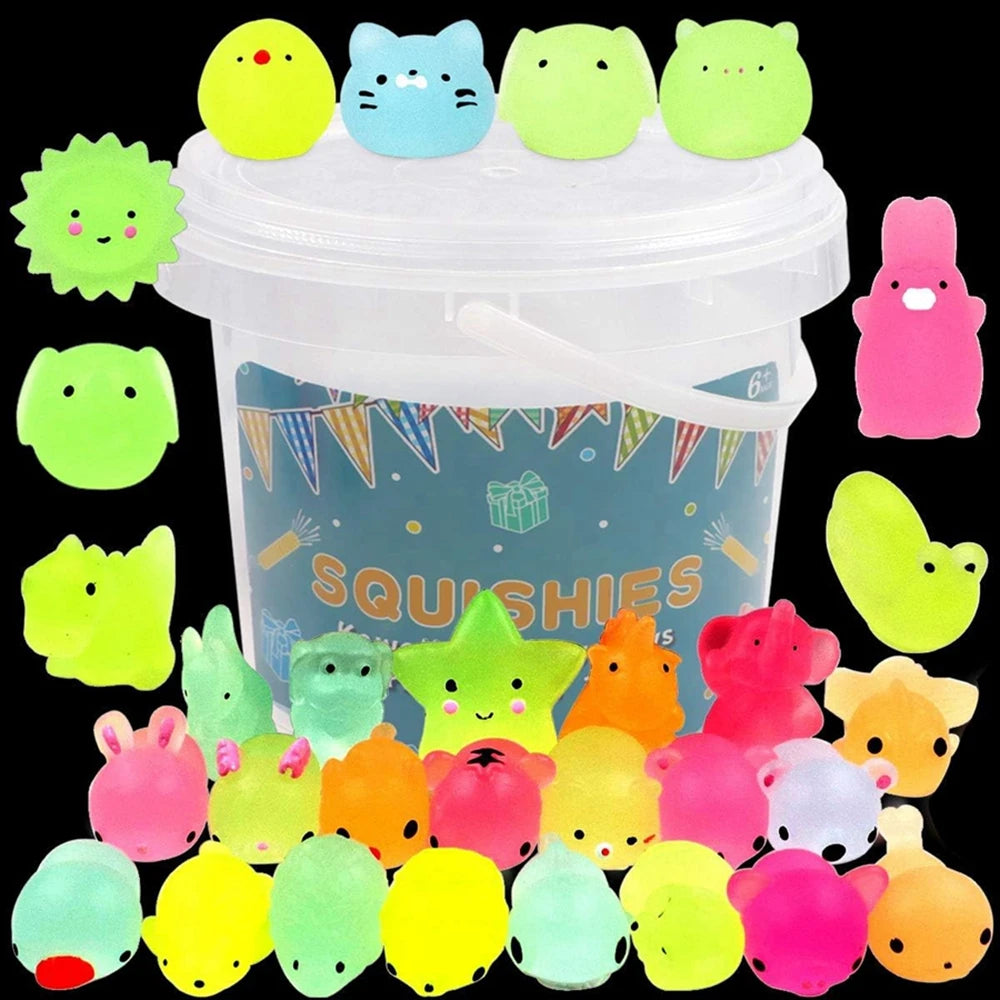 12/36PCS Kawaii Animal Glow Squishies